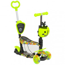 Самокат-беговел 5 в1 Best Scooter с родительской ручкой и подножками (55945)