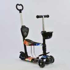 Самокат 5в1 Best Scooter 57030 Абстракция с подсветкой платформы и колес
