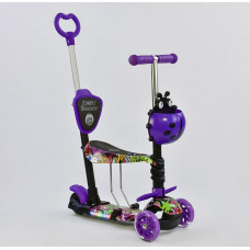 Самокат 5в1 Best Scooter 58040 Абстракция с подсветкой платформы и колес
