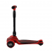 Самокат трехколесный S-5896 Best Scooter, MAXI, складной алюминиевый руль, 3 колеса PU со светом, красный