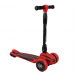 Самокат трехколесный S-5896 Best Scooter, MAXI, складной алюминиевый руль, 3 колеса PU со светом, красный