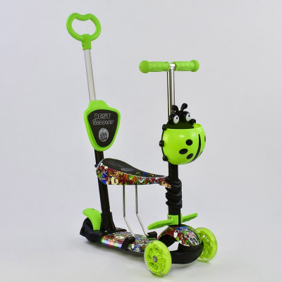 Самокат 5в1 Best Scooter 59050 Абстракція з підсвічуванням платформи і коліс
