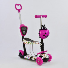 Самокат 5в1 Best Scooter 60070 Абстракция с подсветкой платформы и колес