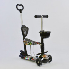 Самокат 5в1 Best Scooter 64020 Абстракция с подсветкой платформы и колес