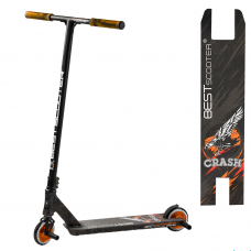 Самокат трюкової 65640 Best Scooter (4) HIC-система, пеги, алюмінієвий диск і дека, колеса 110мм PU, ширина керма - 57 см, помаранчевий