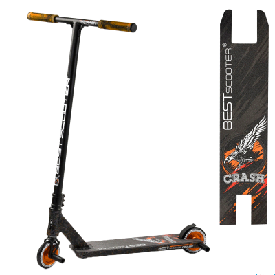 Самокат трюкової 65640 Best Scooter (4) HIC-система, пеги, алюмінієвий диск і дека, колеса 110мм PU, ширина керма - 57 см, помаранчевий