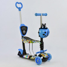 Самокат 5в1 Best Scooter 66040 Абстракция с подсветкой платформы и колес