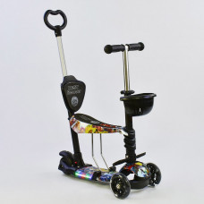 Самокат 5в1 Best Scooter 67050 Абстракция с подсветкой платформы и колес