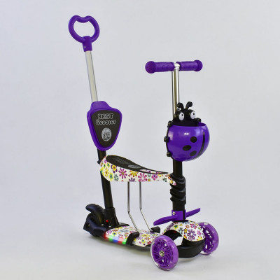 Самокат 5в1 Best Scooter 69070 Абстракція з підсвічуванням платформи і коліс