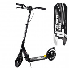 Двухколесный самокат 69260 "Best Scooter", Дисковый тормоз, колеса - 20 см PU, 2 амортизатора, черный