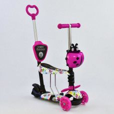 Самокат 5в1 Best Scooter 70102 Абстракция с подсветкой платформы и колес