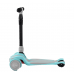 Самокат трехколесный S-7102 Best Scooter, MAXI, складной алюминиевый руль, 3 колеса PU со светом, бирюзовый