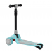Самокат трехколесный S-7102 Best Scooter, MAXI, складной алюминиевый руль, 3 колеса PU со светом, бирюзовый