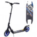 Самокат алюминиевый складной Best Scooter (Черный с синим)