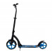 Самокат двухколесный "Best Scooter" 54664, синий, колеса PU - переднее 23 см, заднее - 20 см, 1 амортизатор, широкий руль, зажим руля
