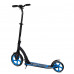 Самокат двухколесный "Best Scooter" 54664, синий, колеса PU - переднее 23 см, заднее - 20 см, 1 амортизатор, широкий руль, зажим руля