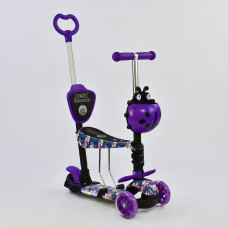 Самокат 5в1 Best Scooter 82309  Абстракция с подсветкой платформы и колес