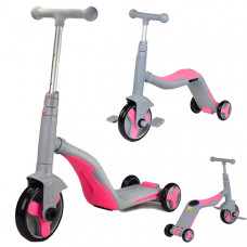 Самокат 3в1 Best Scooter - самокат-велобег-велосипед, свет, 8 мелодий (JT 90601)