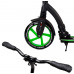 Самокат двухколесный "Best Scooter" 52266, зеленый, колеса PU - переднее 23 см, заднее - 20 см, 1 амортизатор, широкий руль, зажим руля