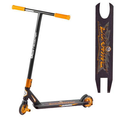 Самокат трюковый "Best Scooter" HIC-система, ПЕГИ, колёса PU, d=110 мм, ширина руля - 53 см, высота руля от пола 83 см в коробке, оранжевый