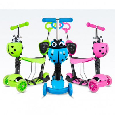 Самокат трехколесный Tilly BT-KS-0056 2в1 микс цветов