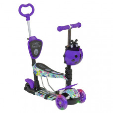 Детский самокат 5в1 Best Scooter Абстракция (Фиолетовый)