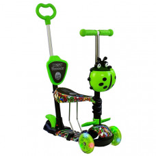 Детский самокат 5в1 Best Scooter Абстракция (Зеленый)