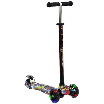 Самокат Best Scooter Maxi Мульт (Чорний)