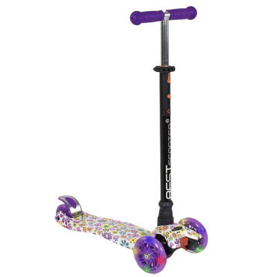 Самокат Best Scooter Maxi Graffiti (Фиолетовый)
