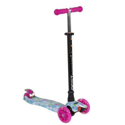 Самокат Best Scooter Maxi Flower (Рожево-блакитний)