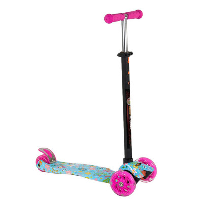 Самокат Best Scooter Maxi Graffiti (Розово-голубой)