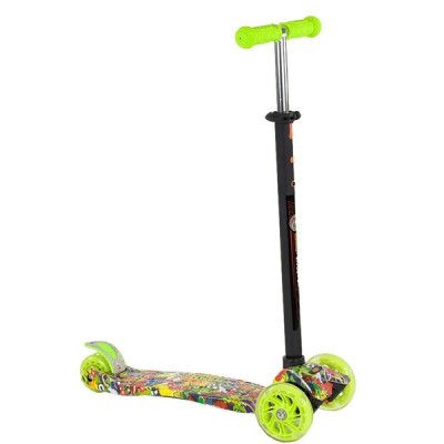 Самокат Best Scooter Maxi Graffiti (Зеленый)