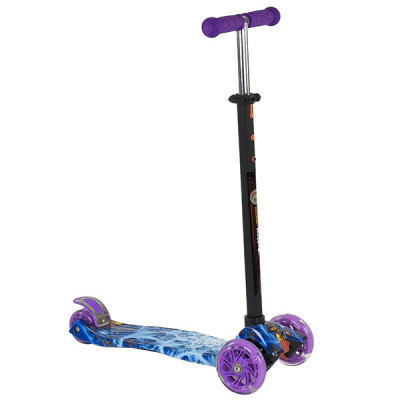 Самокат Best Scooter Maxi Graffiti (Фиолетово-блакитний)