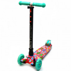 Самокат Best Scooter Maxi Graffiti (Бірюзовий)