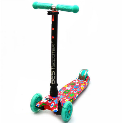 Самокат Best Scooter Maxi Graffiti (Бирюзовый)